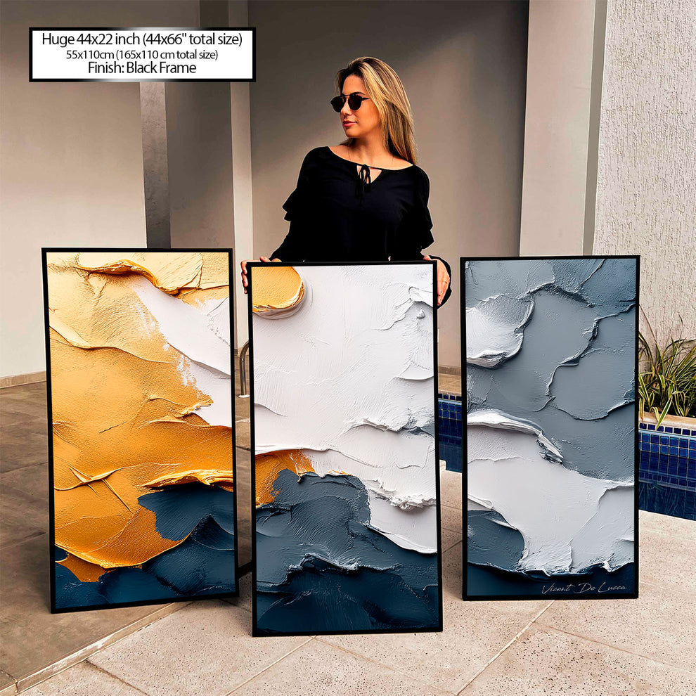 Abstract Captivating Brushstrokes - 3 Parts