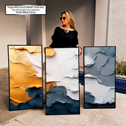 Abstract Captivating Brushstrokes - 3 Parts