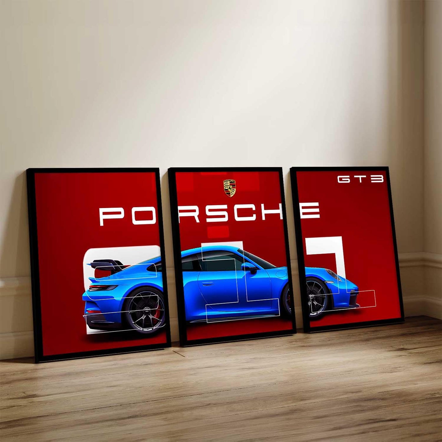Big Porsche 911 (3panel) | Wall Art