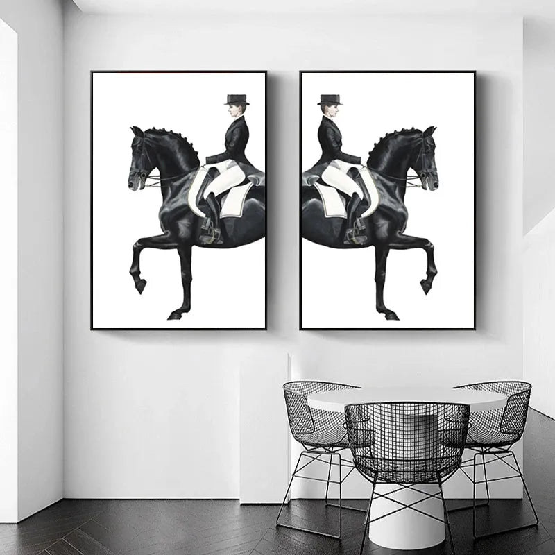 White Horse Running Wall Art l Wall Art