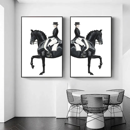 White Horse Running Wall Art l Wall Art