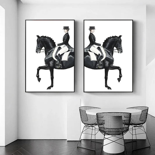 White Horse Running Wall Art l Wall Art