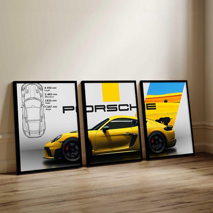 Big Porsche 911 (3panel) | Wall Art