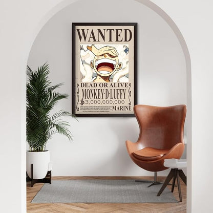 Monkey d Luffy Bounty Wanted Framed Poster from One Piece Anime