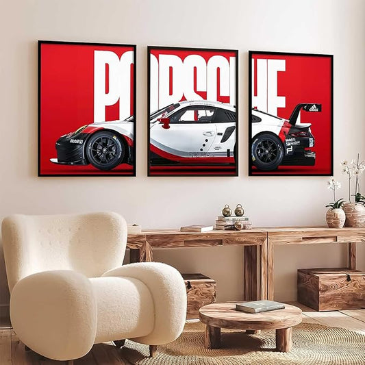 Wallane Big Porsche Car Framed Posters