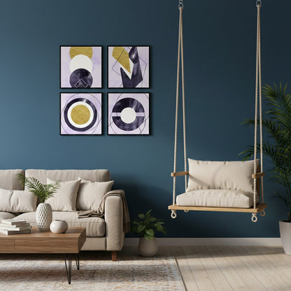 Nordic Luxury Geometric (4Panel) Wall Art