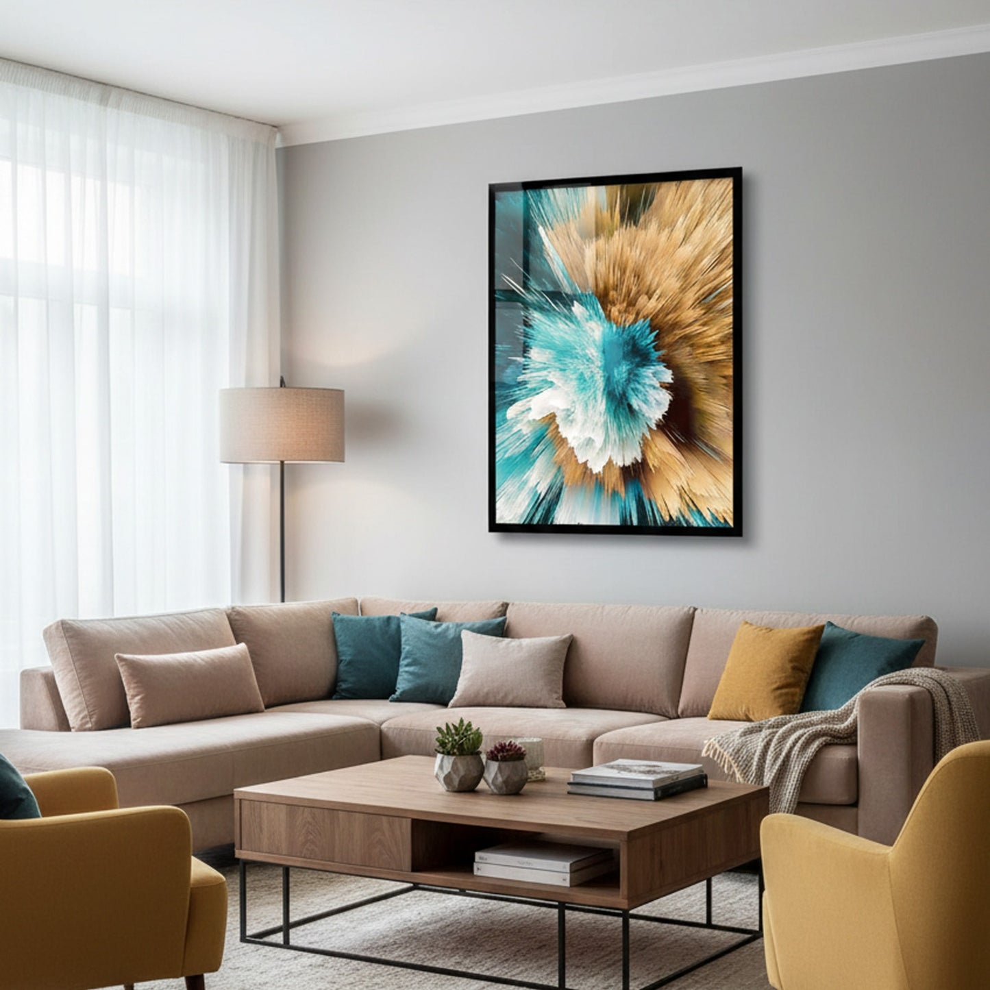 Golden Swirls Art Canvas Frames | Wall Art