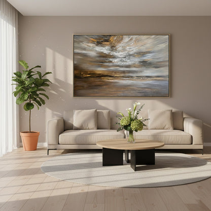 Stormy Sky over Abstract Wall Art
