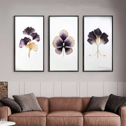 Golden Wine Leaves - 3 Parts