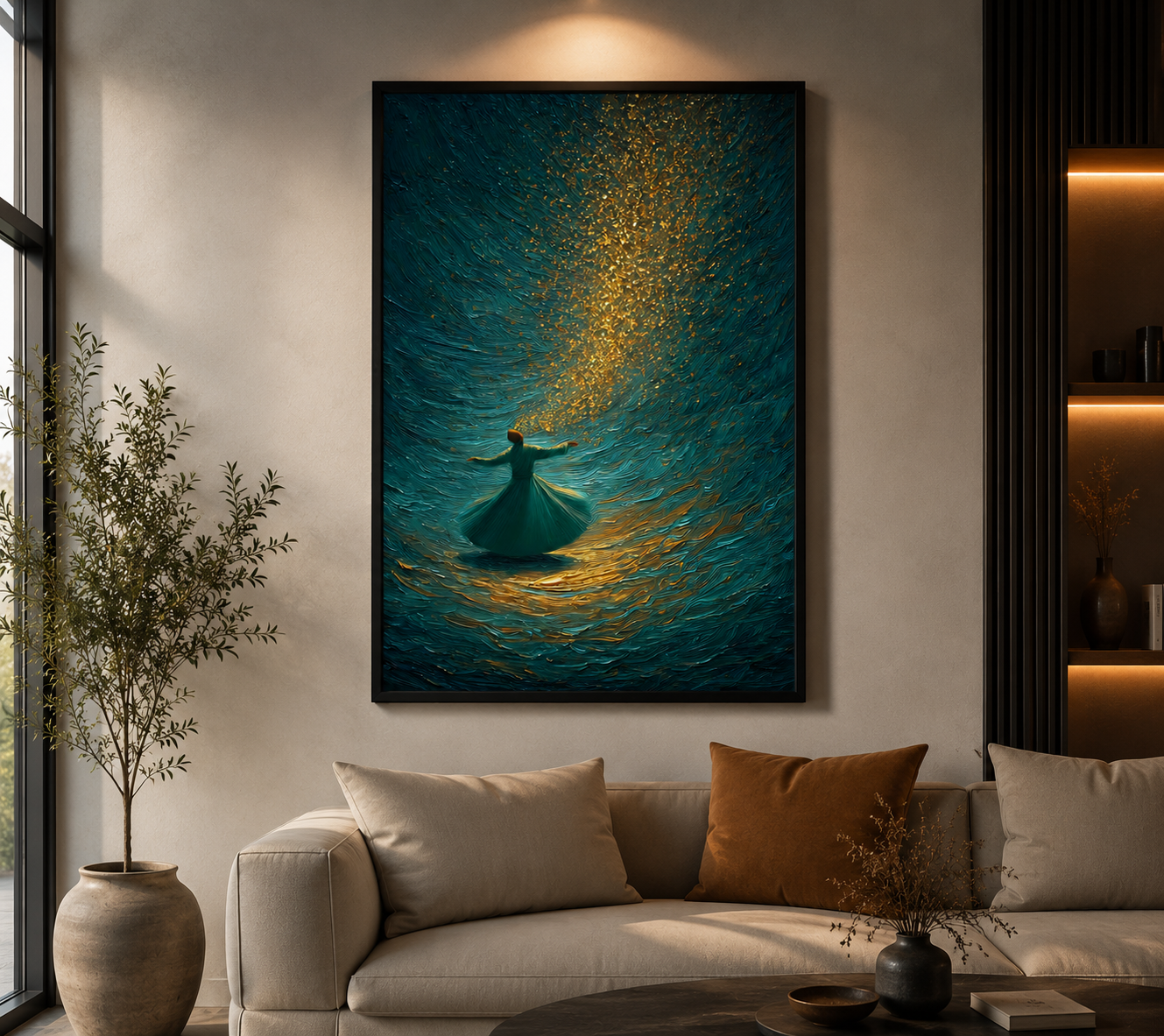 Celestial Whirling Dervish Abstract Wall Art