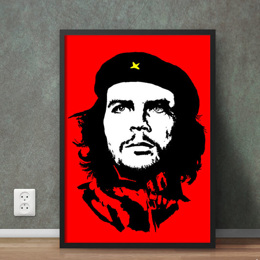 Che Guevara Pop Art Red Background Poster