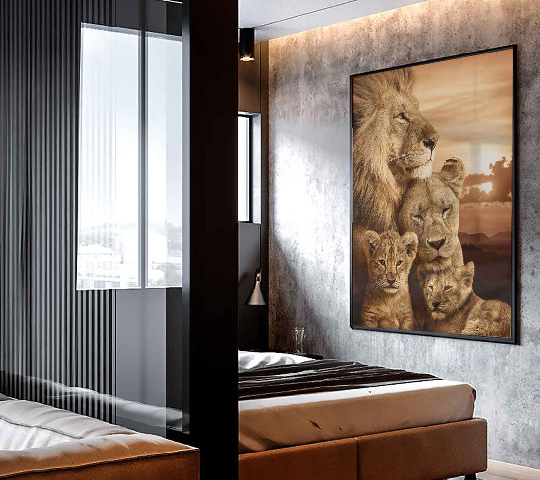 Peaceful Lion Family Art