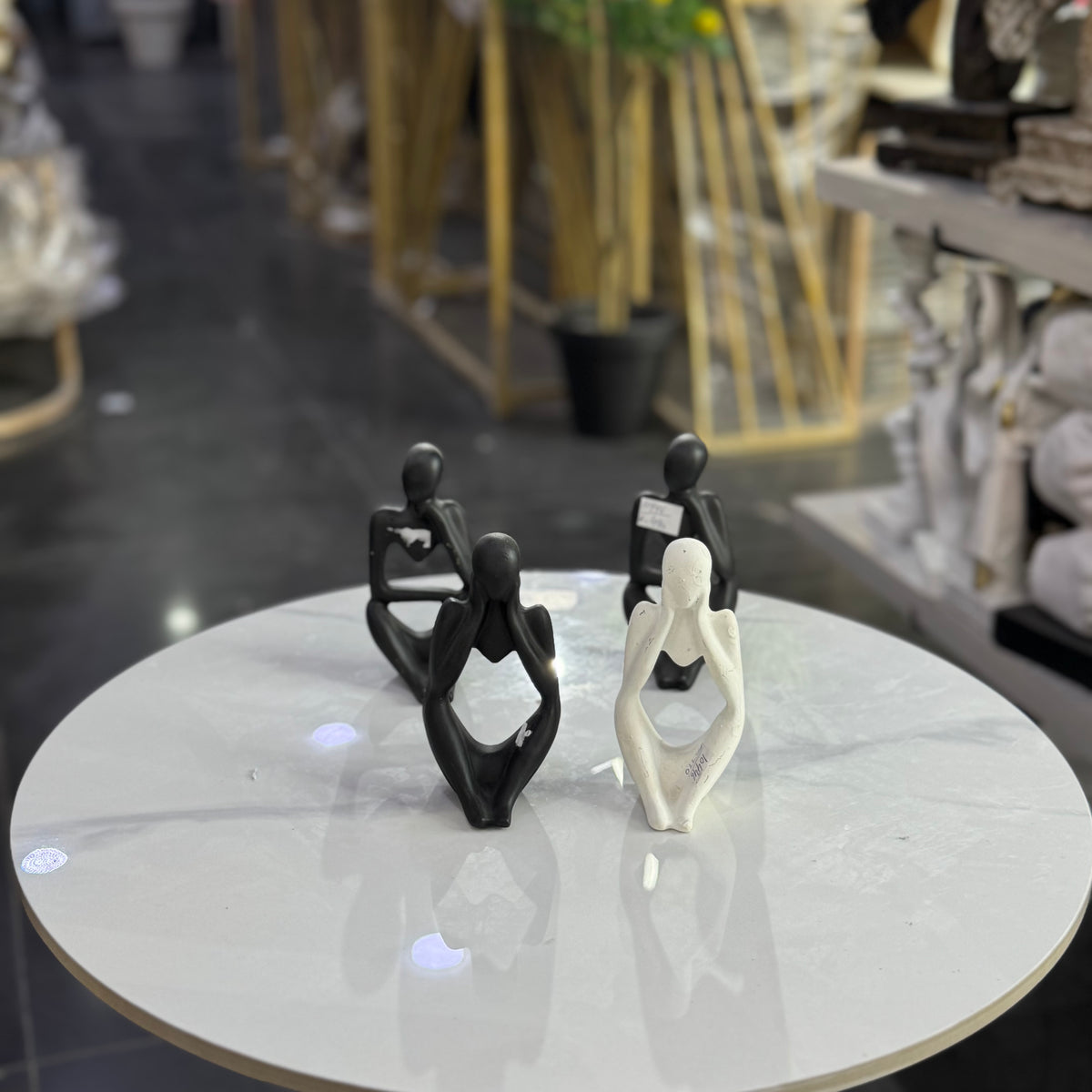 Abstract Thinking Man Sculpture – Modern Table Decor (SET OF 2)