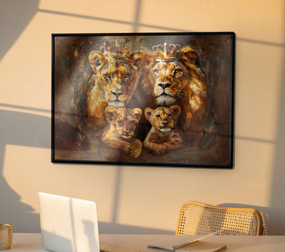 Royal Lion Family Abstract