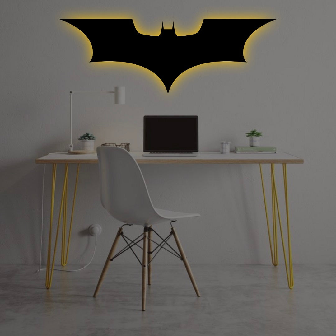 BATMAN WOODEN WALL LAMP – WALL LOGO LAMP