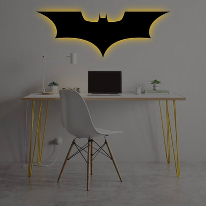 BATMAN WOODEN WALL LAMP – WALL LOGO LAMP