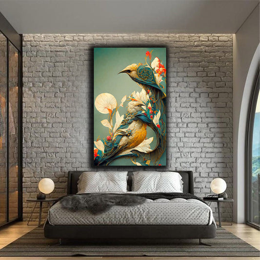 Boho Exotica With Bird | Wall Art
