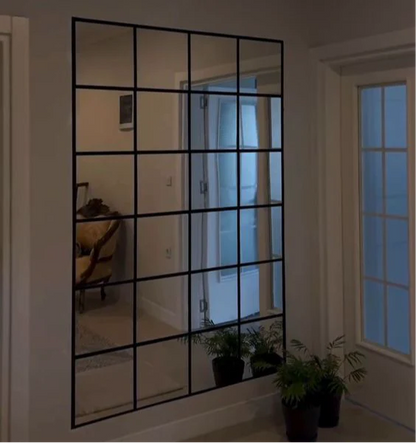 Grid Mirror Wall Hanging