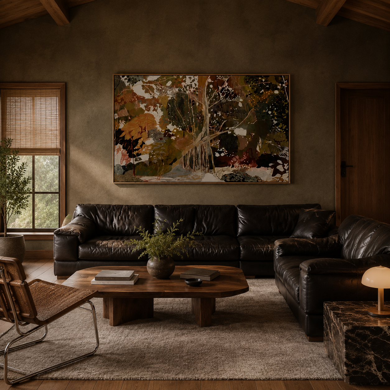 Ten Tree Illusion Canvas Wall Art Frame