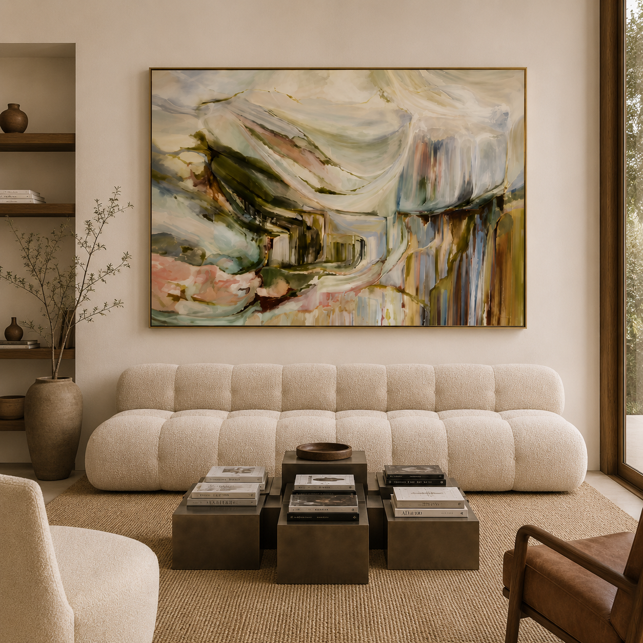 Color Flow Home Canvas Wall Art Frame