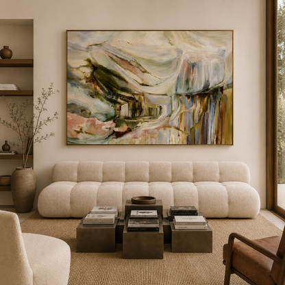 Color Flow Home Canvas Wall Art Frame