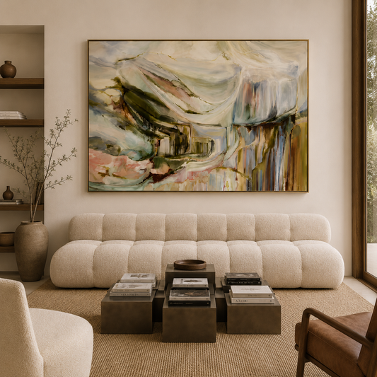 Color Flow Home Canvas Wall Art Frame