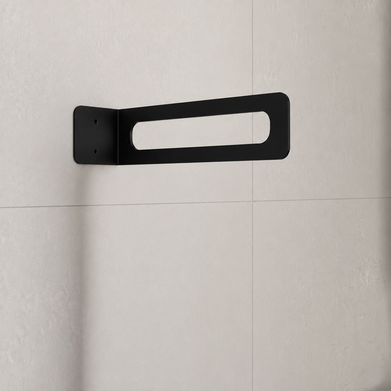 Premium Matte Black Wall-Mounted Towel Holder