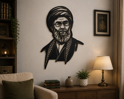 Sayyid Ali Hosseini Khamenei Metal wall Art