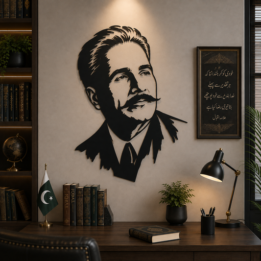 Allama Iqbal Metal wall Art