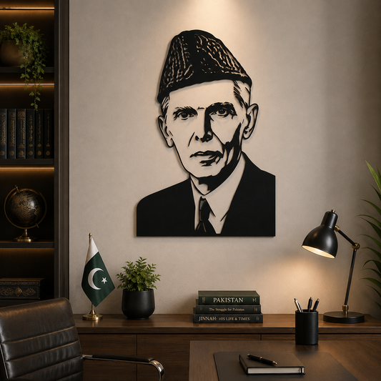 Quaid e Azam Metal wall Art