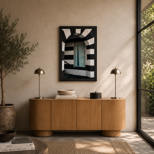 Ethereal Geometry Gate Canvas Wall Art Frame