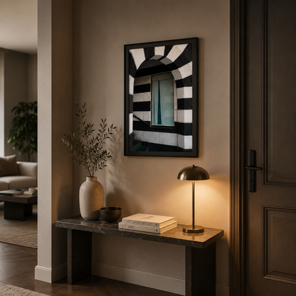 Ethereal Geometry Gate Canvas Wall Art Frame
