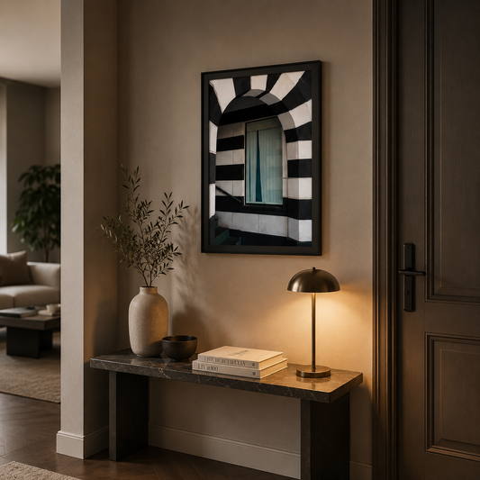 Ethereal Geometry Gate Canvas Wall Art Frame