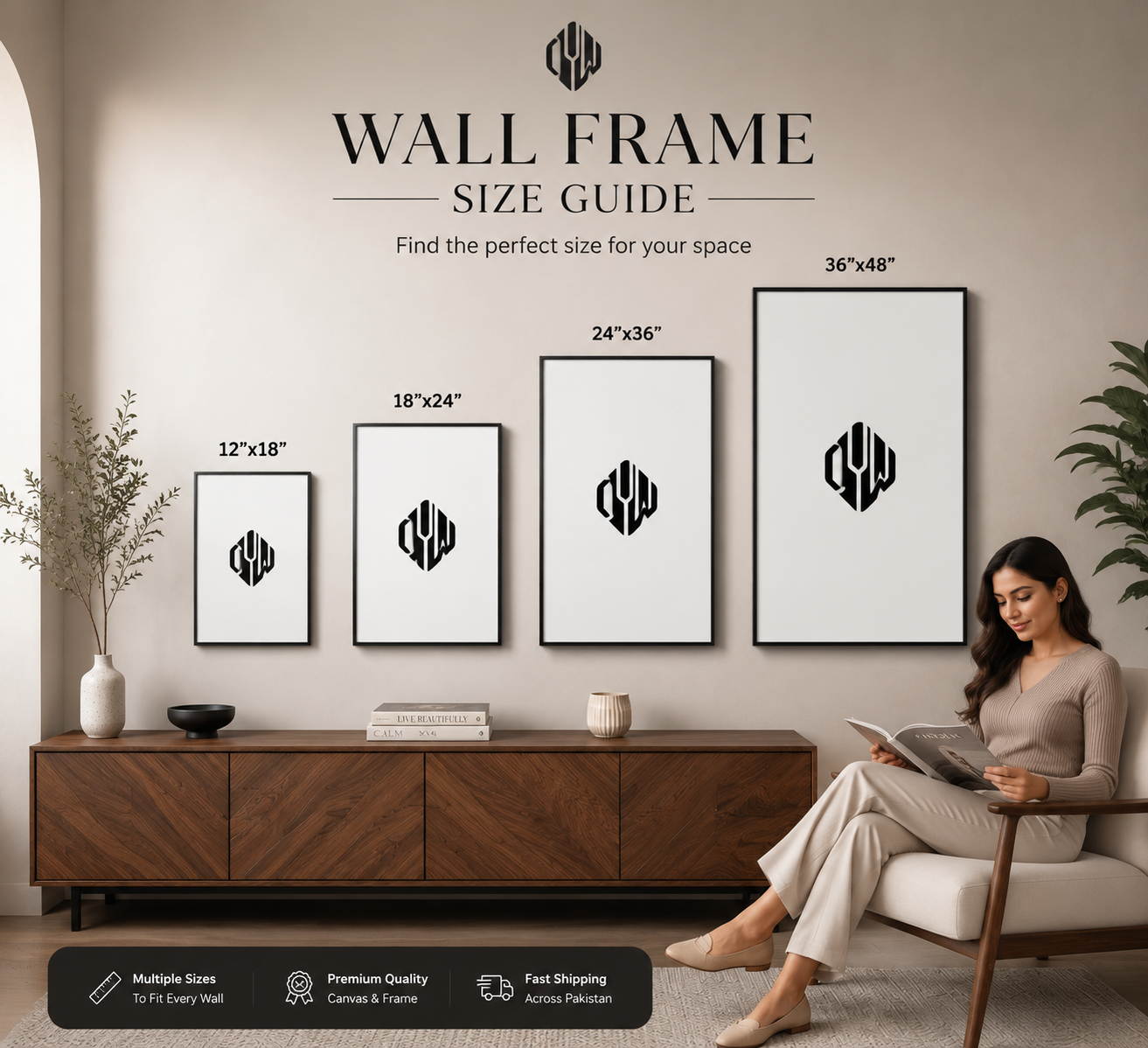 Indigo Trace Wall Abstract Canvas Wall Art Frame