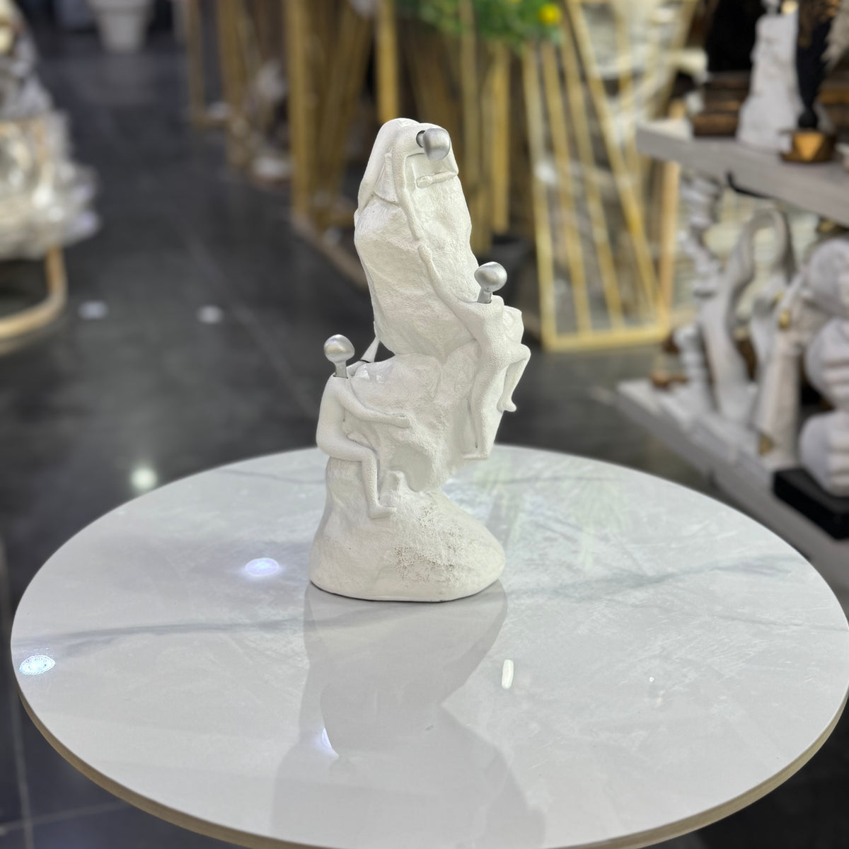 White Mountain Climber Sculpture – Modern Table Decor