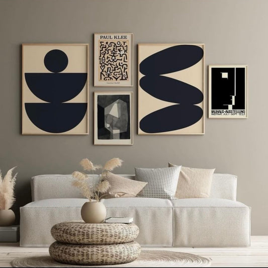 Abstract 5 frames set