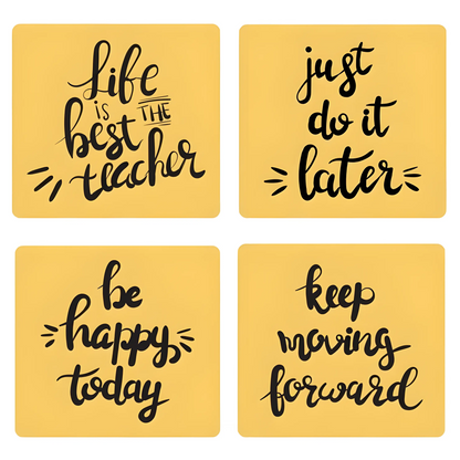 Motivational Framed Poster Quotes (4 Panel) Wall Art
