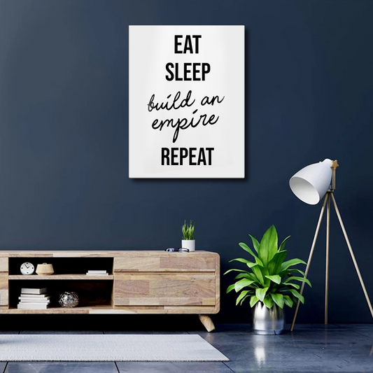 EAT SLEEP EAT REPEAT Canvas Frames Wall Art