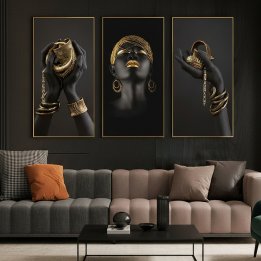 AFRICAN BOLD NORDIC TRIO ART – 3 PANEL SET