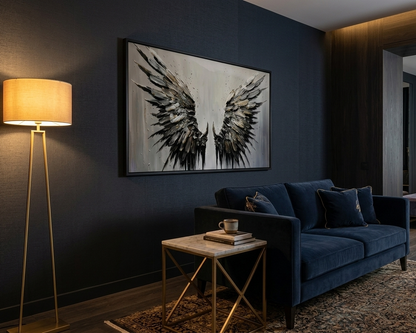 Divine Ascent Wings | Lucifer Shadow Rise Premium Canvas Wall Art