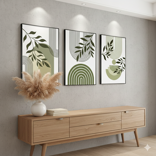 MINIMALISTIC ABSTRACT ART – 3 PANEL SET