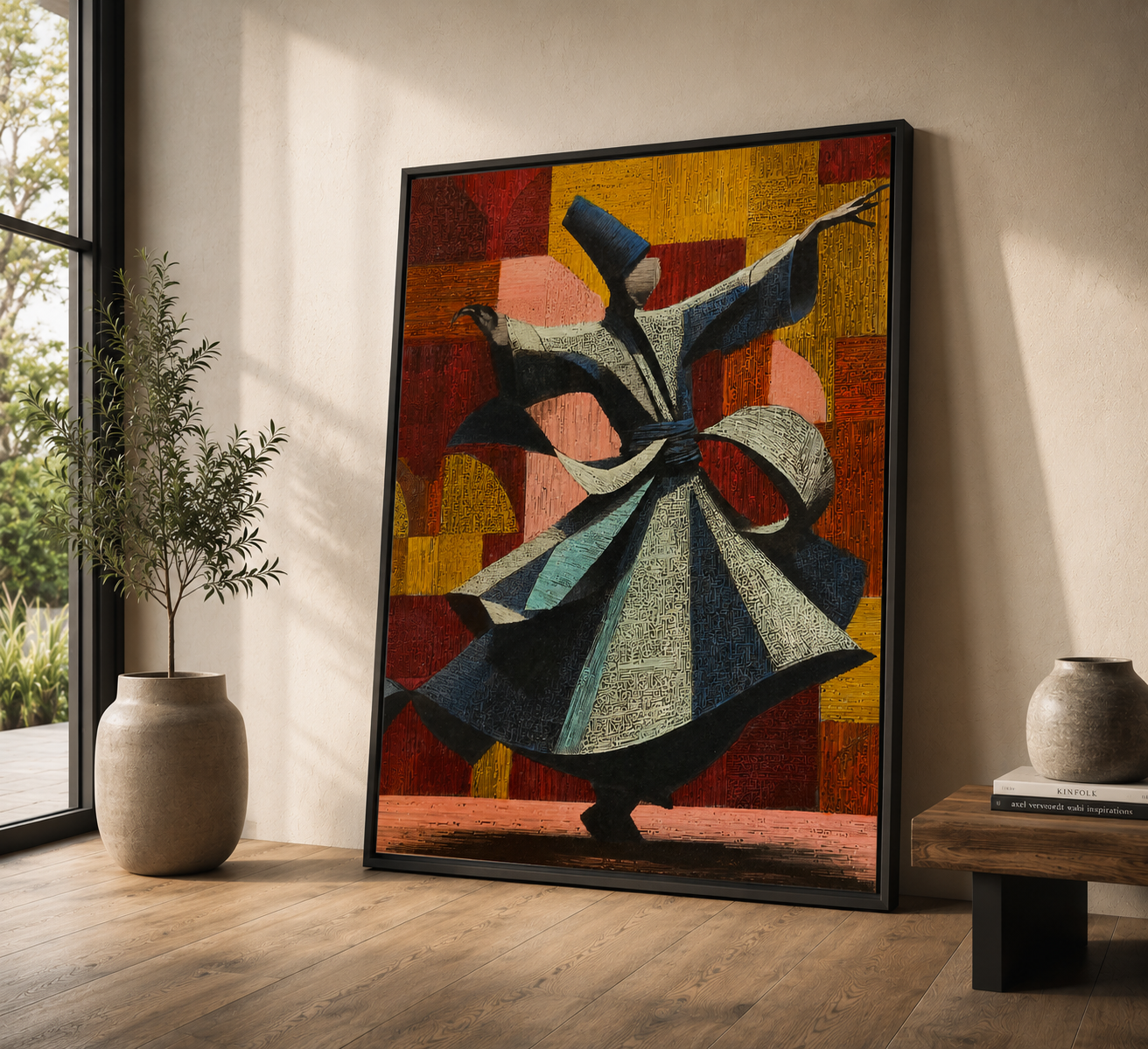 Geometric Sufi Whirling Dervish Canvas