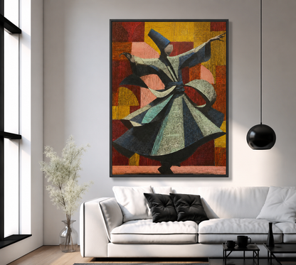 Geometric Sufi Whirling Dervish Canvas