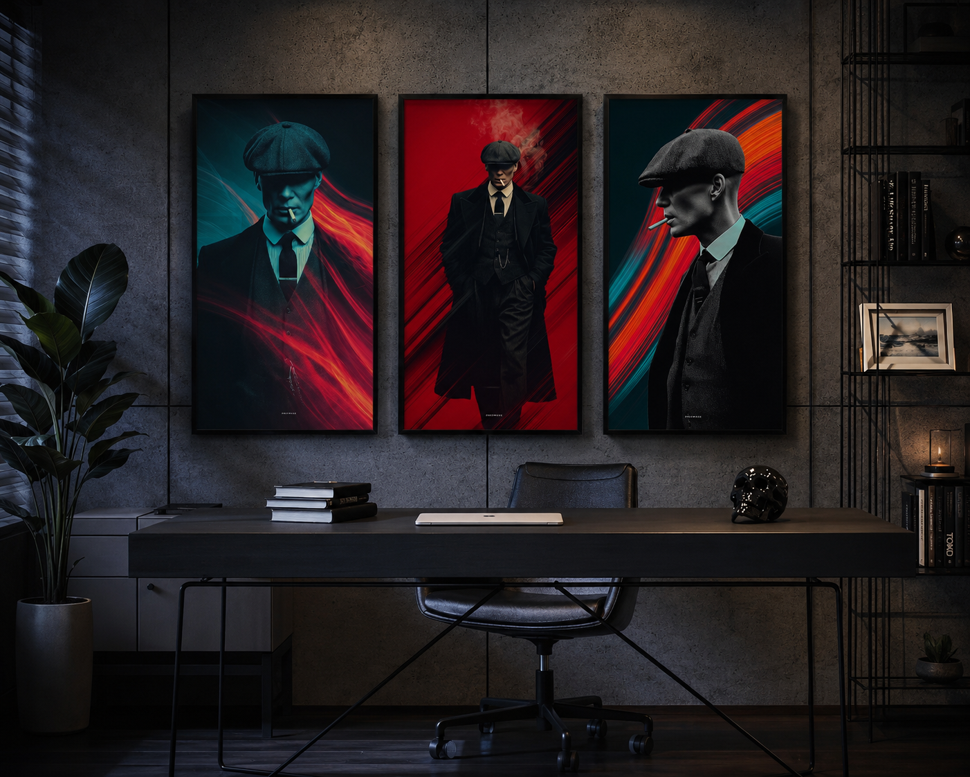 Peaky Blinders Elegant Coloured Wall Art