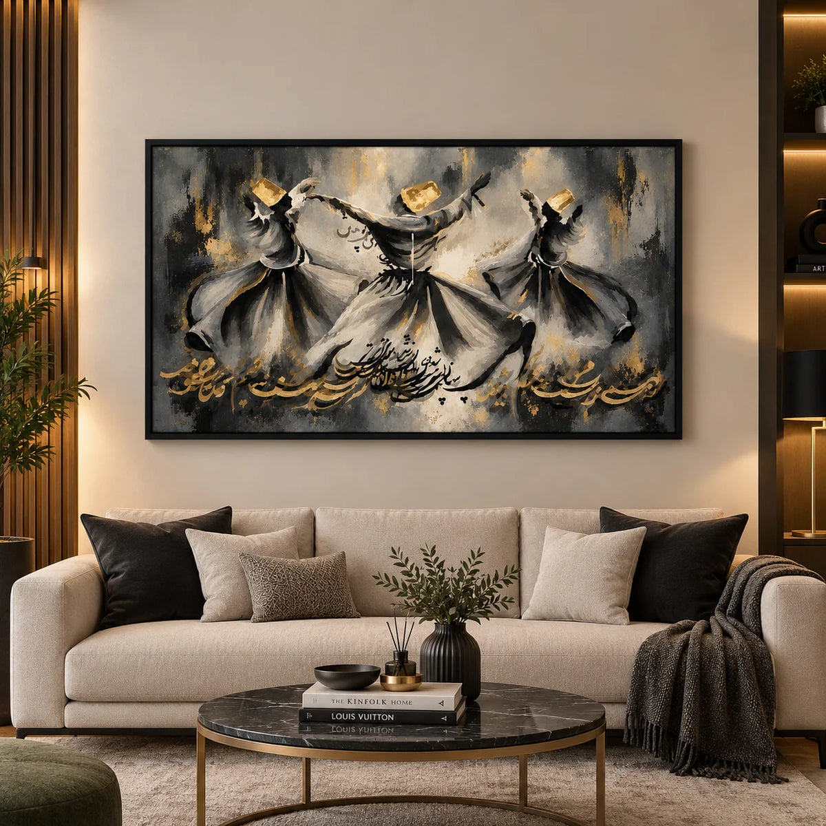 The Sama Elegance – Sufi Dervishes Canvas Wall Art