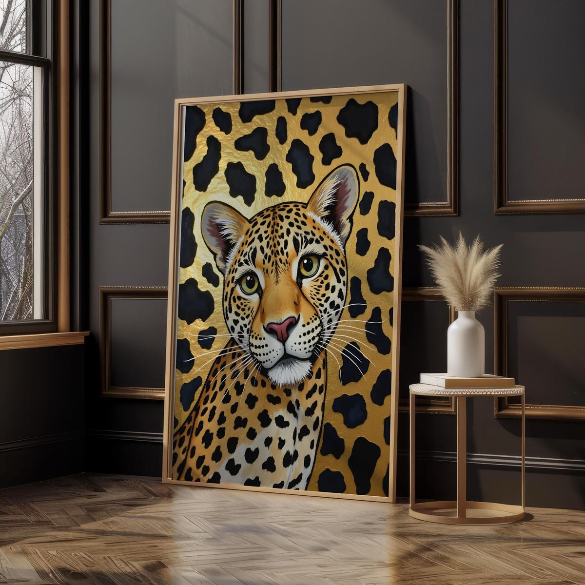 Golden Leapord Single Wall art