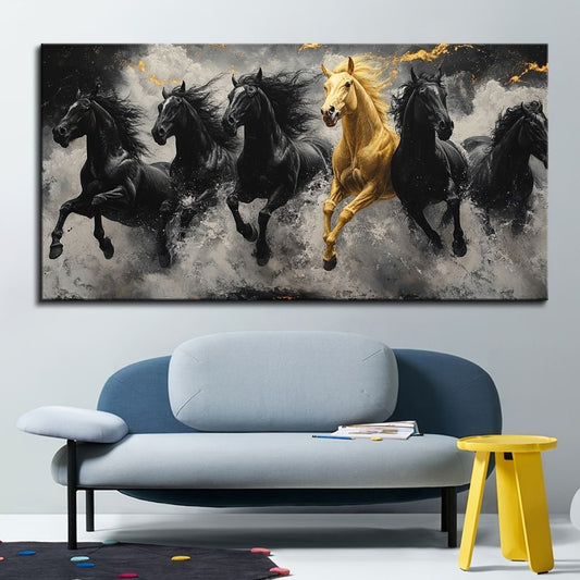 Horse Family Running Wall Art