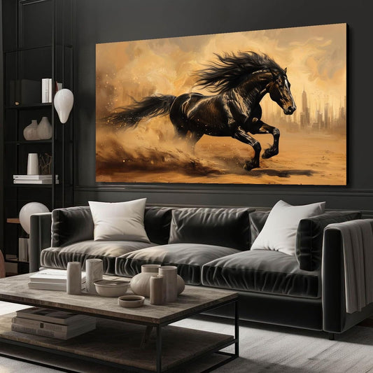 Horse Dyro Running Wall Art