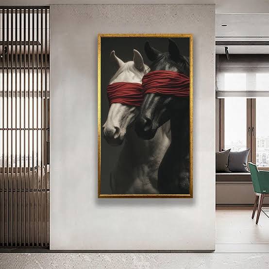 Blindfold Horse Wall art