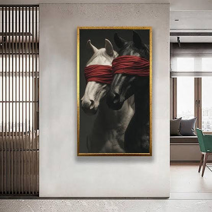 Blindfold Horse Wall art